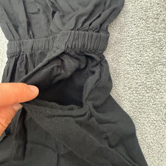 Mikoh Jumpsuit Womens 1 Small Black Spagahti Strap Pockets Rayon Casual Elastic - Picture 4 of 13